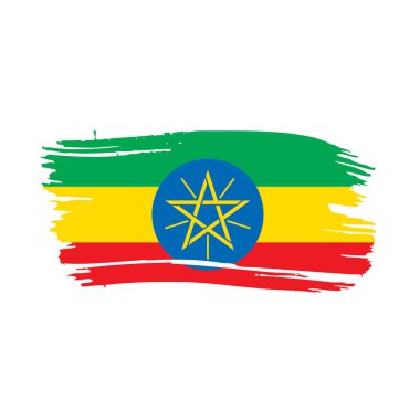 Etiyopya bayrağı, vektör çizim
