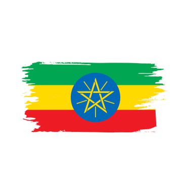 Etiyopya bayrağı, vektör çizim