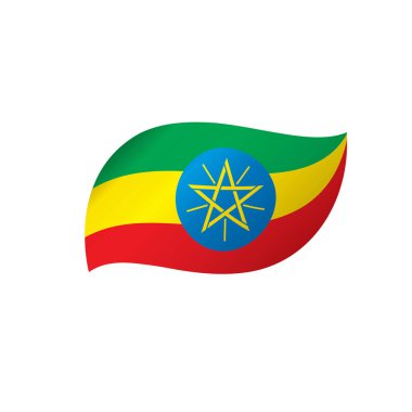 Etiyopya bayrağı, vektör çizim
