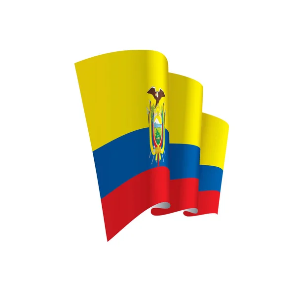 Vlag van Ecuador, vectorillustratie — Stockvector