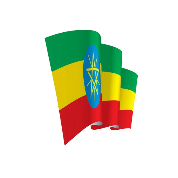 Vlag van Ethiopië, vectorillustratie — Stockvector