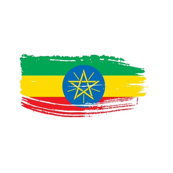 Etiopía bandera, vector de ilustración — Vector de stock