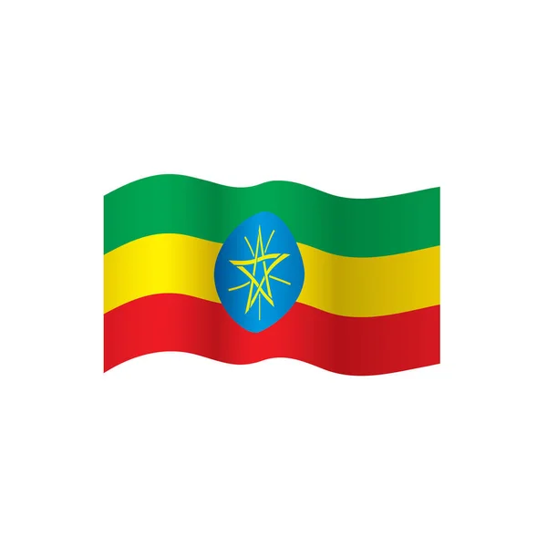 Ethiopia flag, vector illustration — Stock Vector