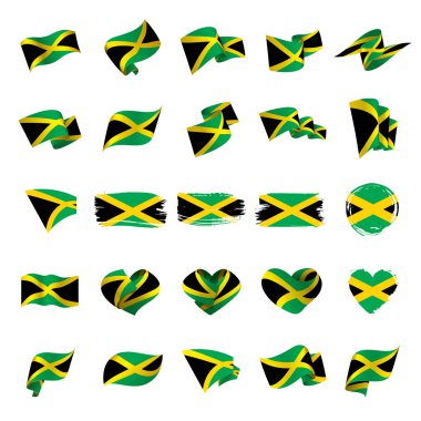 Jamaika bayrağı, vektör illüstrasyonu