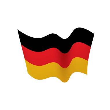 Almanya bayrağı, vektör illüstrasyonu