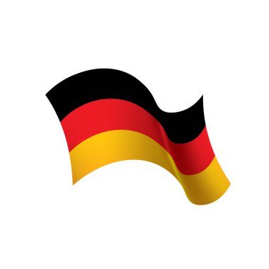 Almanya bayrağı, vektör illüstrasyonu