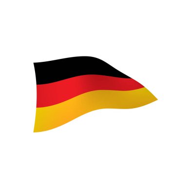 Almanya bayrağı, vektör illüstrasyonu