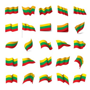 Litvanya bayrağı, vektör çizim