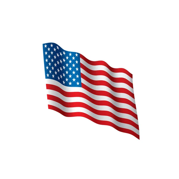 US-Flagge isoliert — Stockvektor