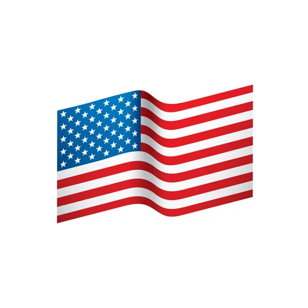 Estados Unidos Bandera aislada — Archivo Imágenes Vectoriales