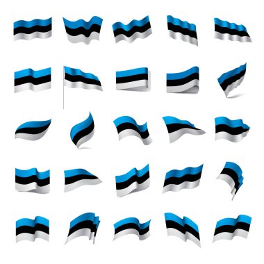 Estonya bayrağı, vektör çizim