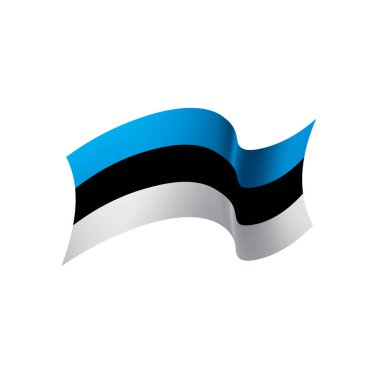 Estonya bayrağı, vektör çizim