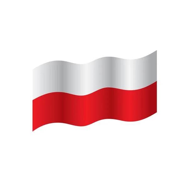 Polen vlag, vector illustratie — Stockvector