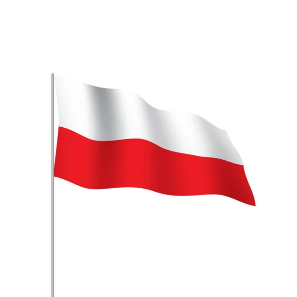 Флаг Польши, векторная иллюстрация — стоковый вектор