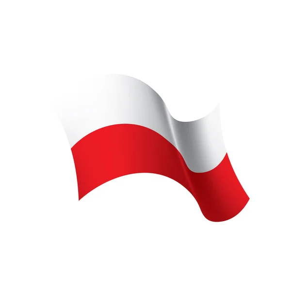 Polen vlag, vector illustratie — Stockvector