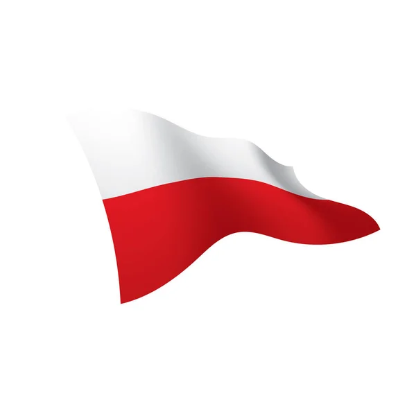 Polen vlag, vector illustratie — Stockvector