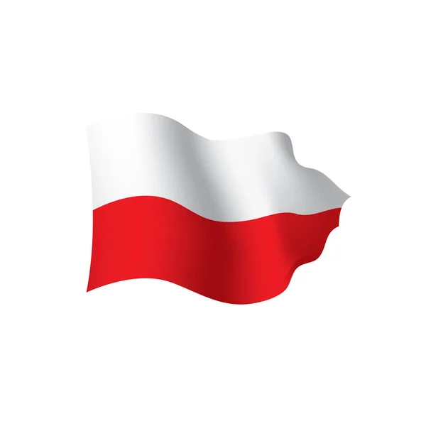 Bandeira da Polónia, ilustração vetorial — Vetor de Stock