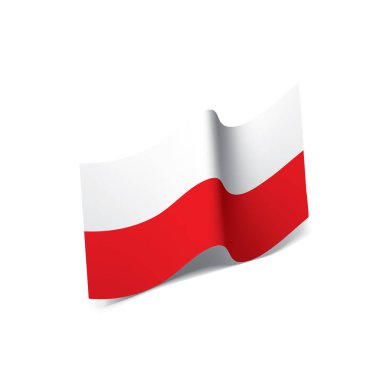 Polonya bayrağı, vektör illüstrasyonu