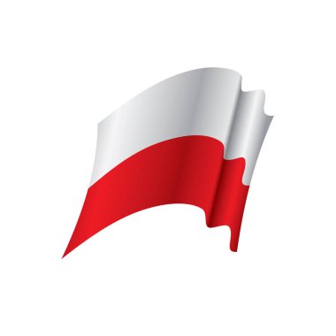 Polonya bayrağı, vektör illüstrasyonu