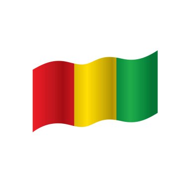 Gine bayrağı, vektör illüstrasyonu