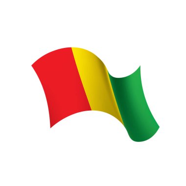 Gine bayrağı, vektör illüstrasyonu