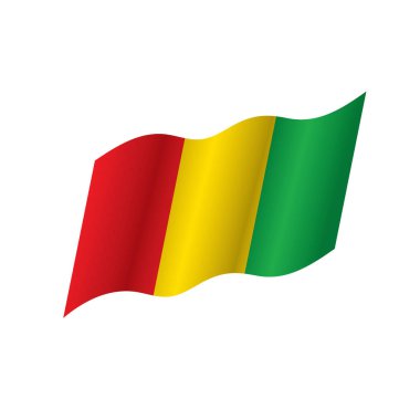 Gine bayrağı, vektör illüstrasyonu