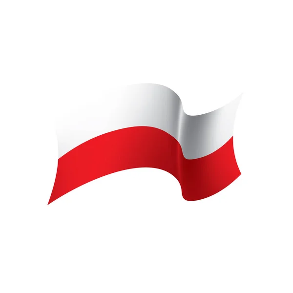 Polen vlag, vector illustratie — Stockvector