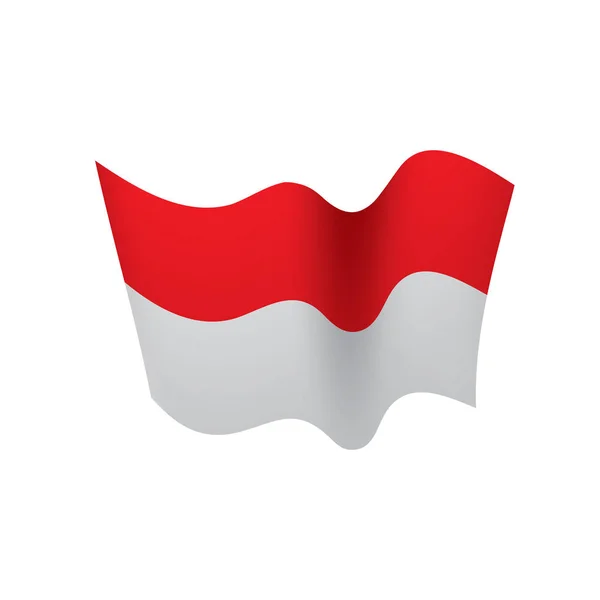 Vlag van Indonesië, vectorillustratie — Stockvector