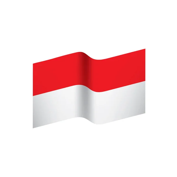 Vlag van Indonesië, vectorillustratie — Stockvector