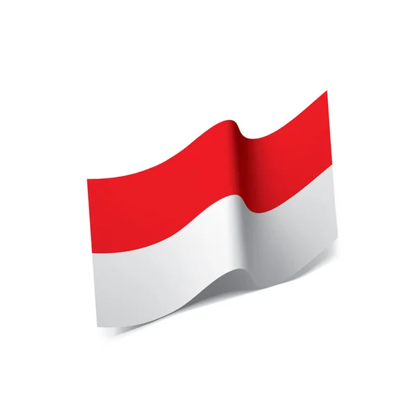 Bendera Indonesia, ilustrasi vektor - Stok Vektor