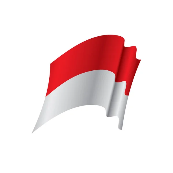 Bendera Indonesia, ilustrasi vektor - Stok Vektor