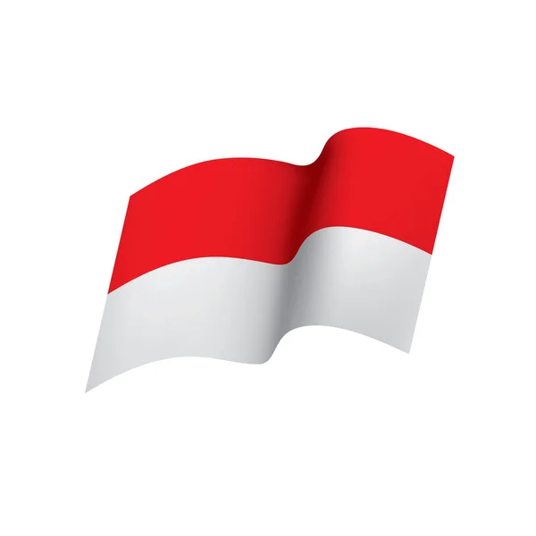 Bandera de Indonesia, ilustración vectorial — Vector de stock