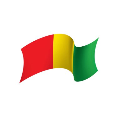 Gine bayrağı, vektör illüstrasyonu