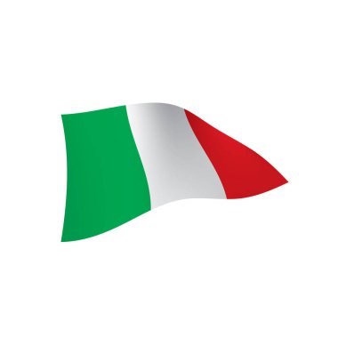 İtalya bayrağı, vektör illüstrasyonu