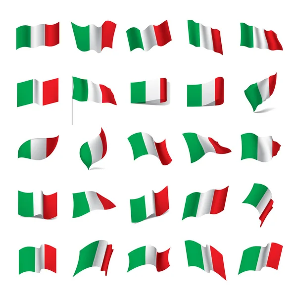 Italien-Flagge, Vektorabbildung — Stockvektor