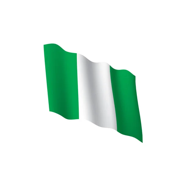 Nigeria vlag, vector illustratie — Stockvector