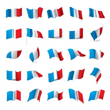 Fransa bayrağı, vektör çizim