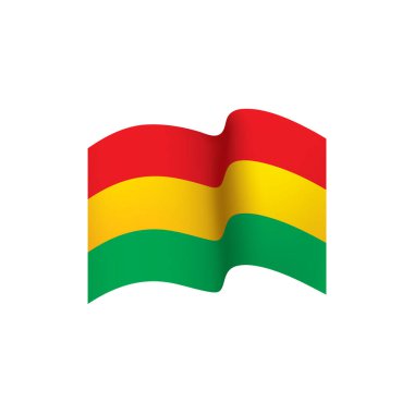 Bolivya bayrağı, vektör illüstrasyonu