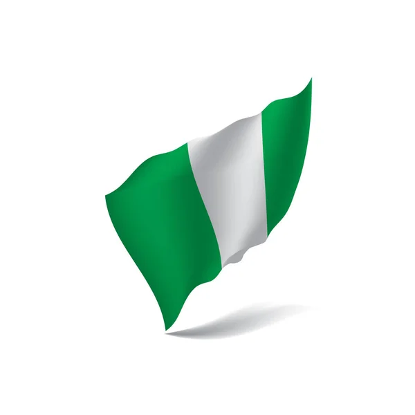 Nigeria vlag, vector illustratie — Stockvector