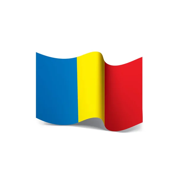 Tchads flagga, vektorillustration — Stock vektor