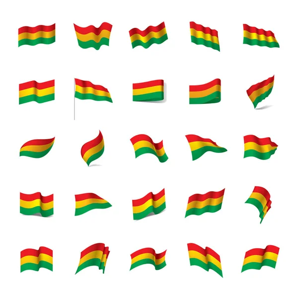 Bolivia flagga, vektor illustration — Stock vektor