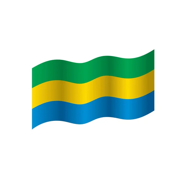 Vlag van Gabon, vectorillustratie — Stockvector