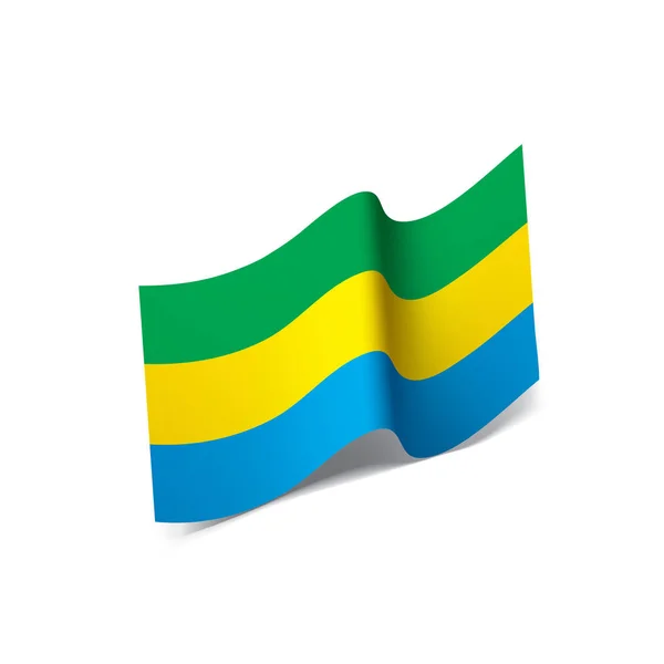 Vlag van Gabon, vectorillustratie — Stockvector