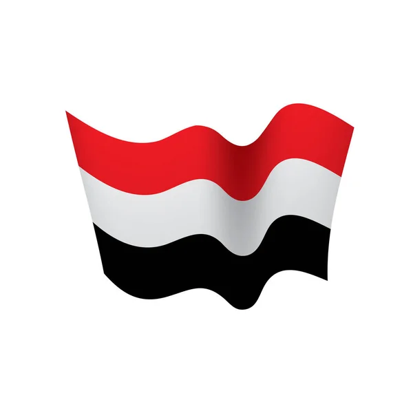 Bandera yemení, ilustración vectorial — Vector de stock