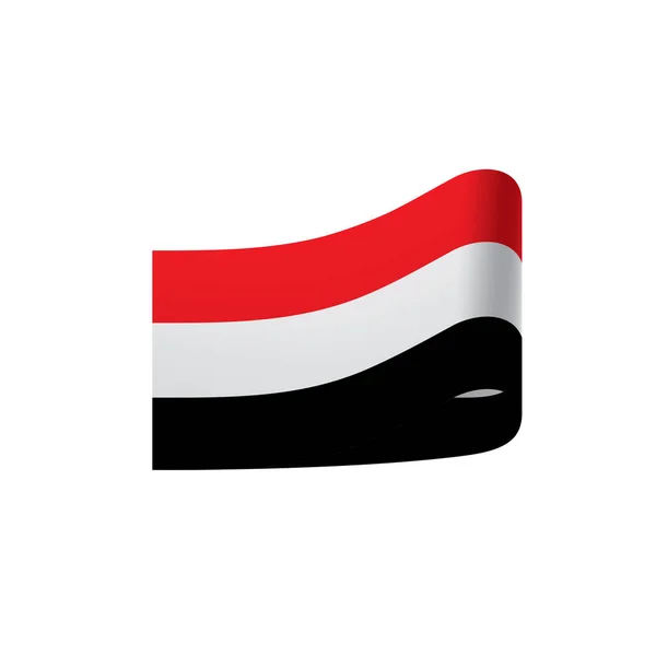 Bandera yemení, ilustración vectorial — Vector de stock