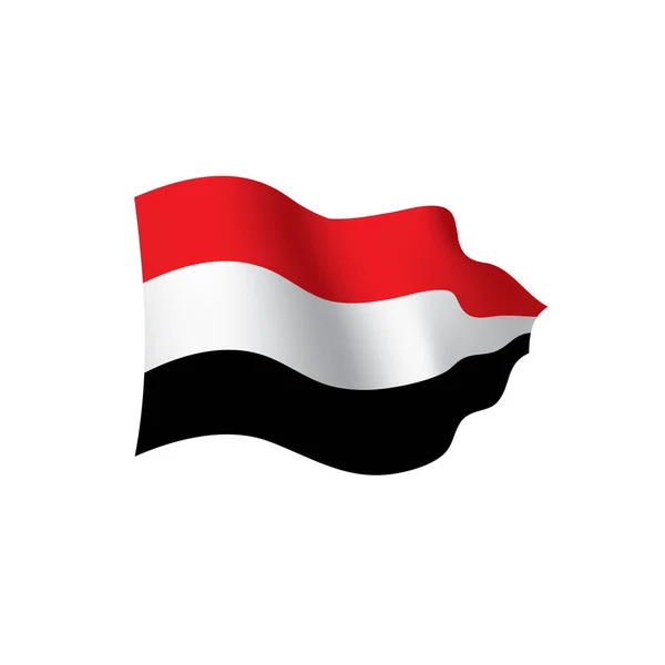 Bandera yemení, ilustración vectorial — Vector de stock