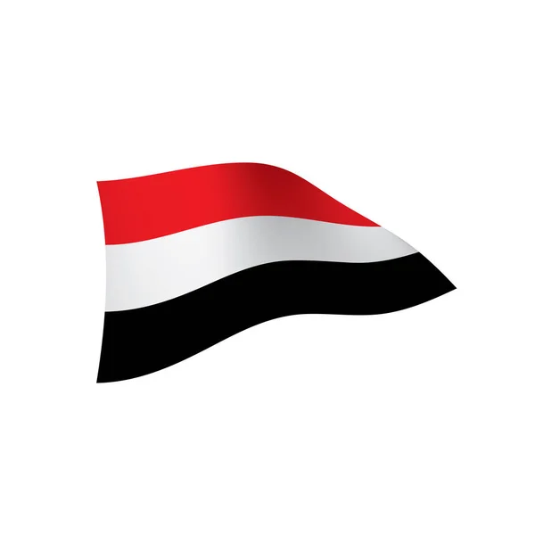 Bandera yemení, ilustración vectorial — Archivo Imágenes Vectoriales