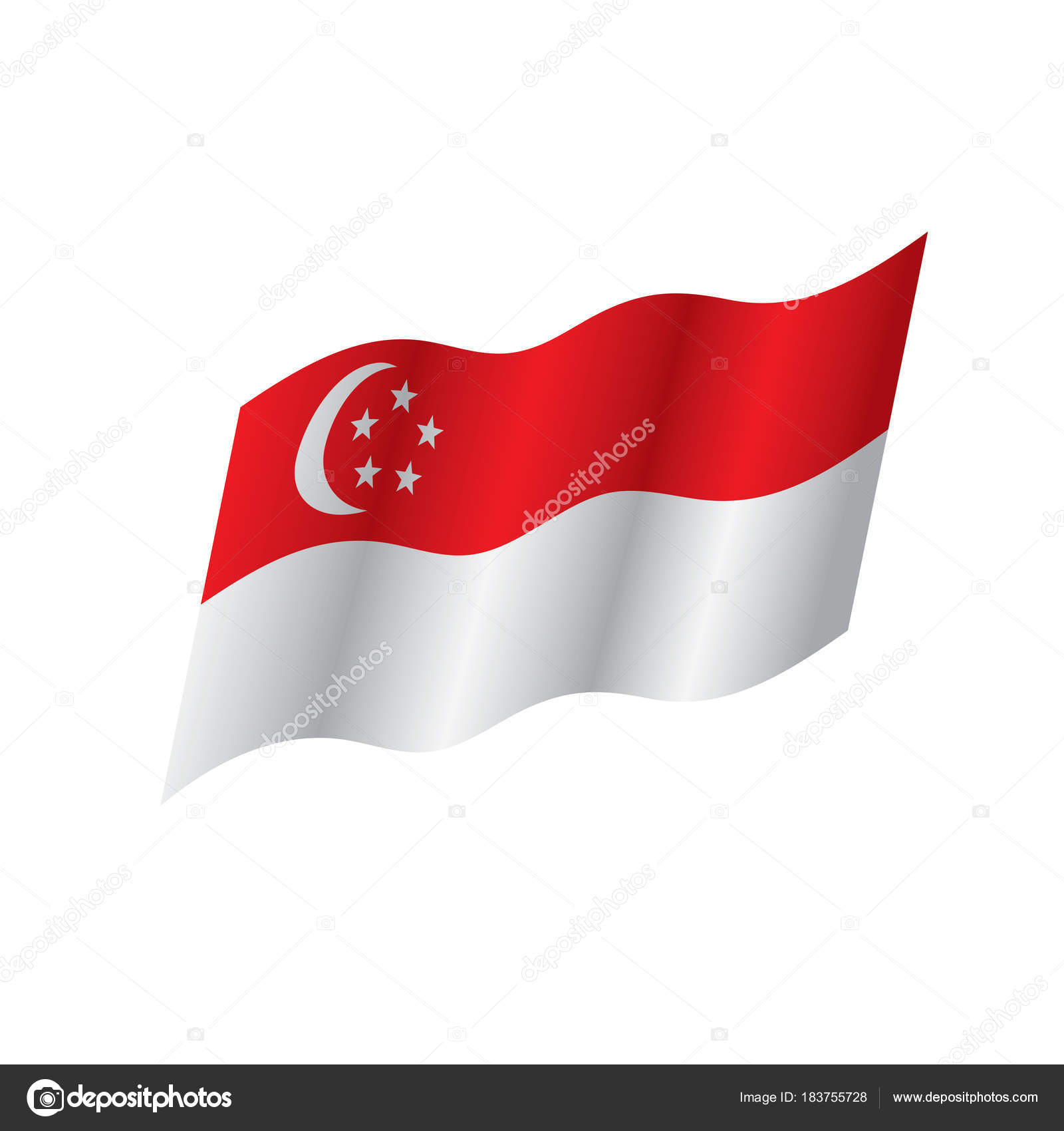 Download Singapore flag, vector illustration — Stock Vector ...
