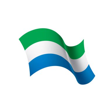 Sierra Leone bayrak, vektör çizim