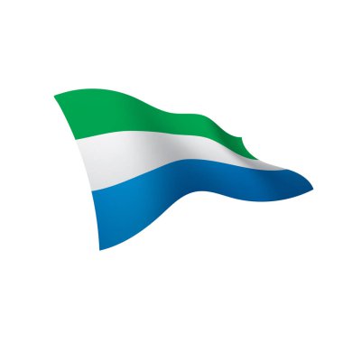 Sierra Leone bayrak, vektör çizim